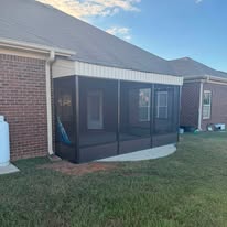 Screened porch addition