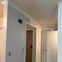 Hallway crown molding & casing