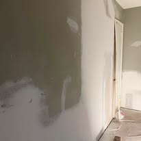 Hallway drywall finishing